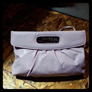 Vintage pink hand bag with strap